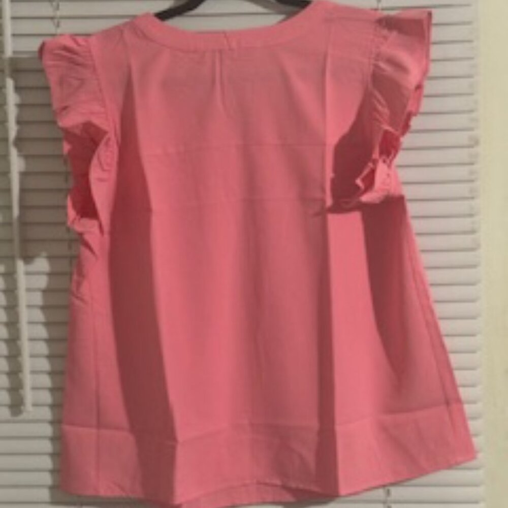 Cute Large Pink Sleeveless Blouse • Lightweight & Stylish - Picture 3 of 4